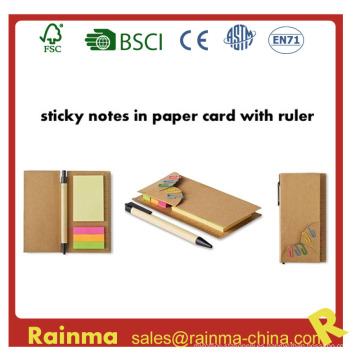 Recycled Sticky Note Memo Pad con marcador de página